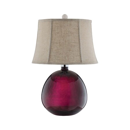 Stein World Stein World 99696 Burgundy Glass Table Lamp 99696